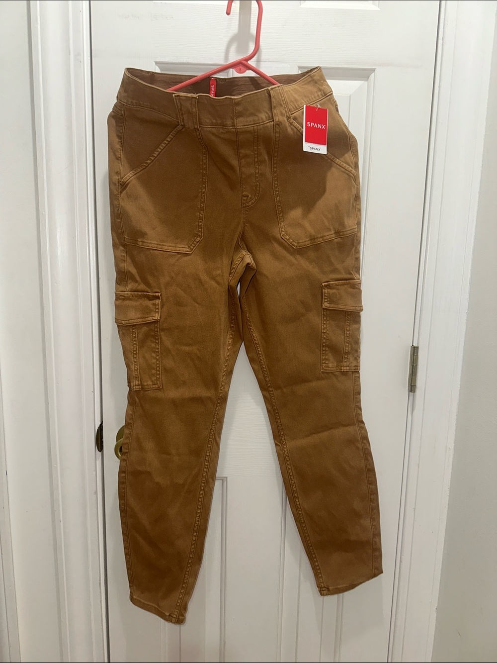 SPANX Caramel Brown Cargo Skinny Utility Pants